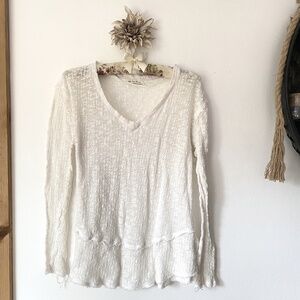 Free People sheer sweater top